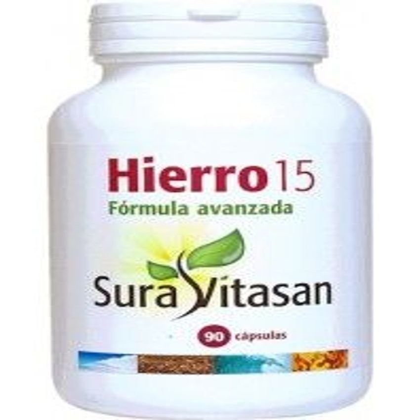 Hierro 15 · Sura Vitasan · 90 cápsulas