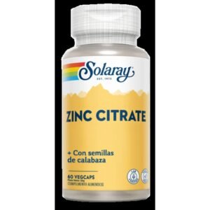 Zinc Citrato · Solaray · 60 cápsulas