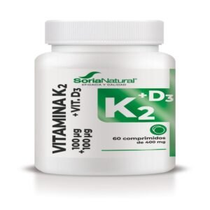 Vitamina K2 y D3 Liberación Sostenida · Soria Natural · 60 comprimidos