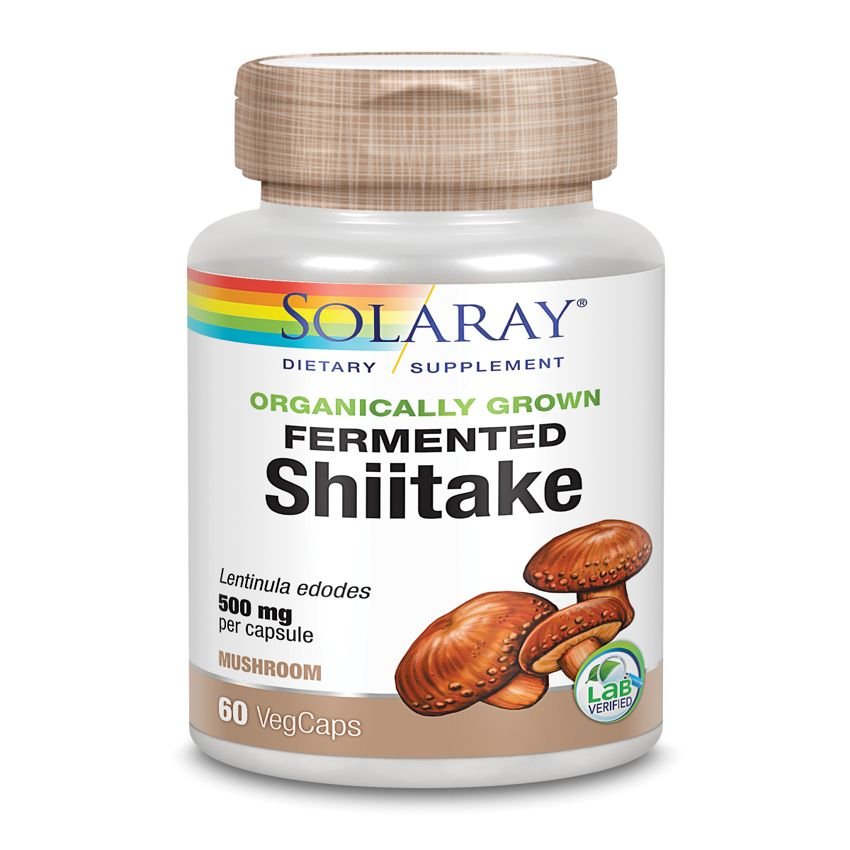 Shiitake Fermentado · Solaray · 60 cápsulas