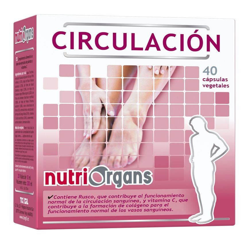 Nutriorgans Circulación · Tongil · 40 cápsulas
