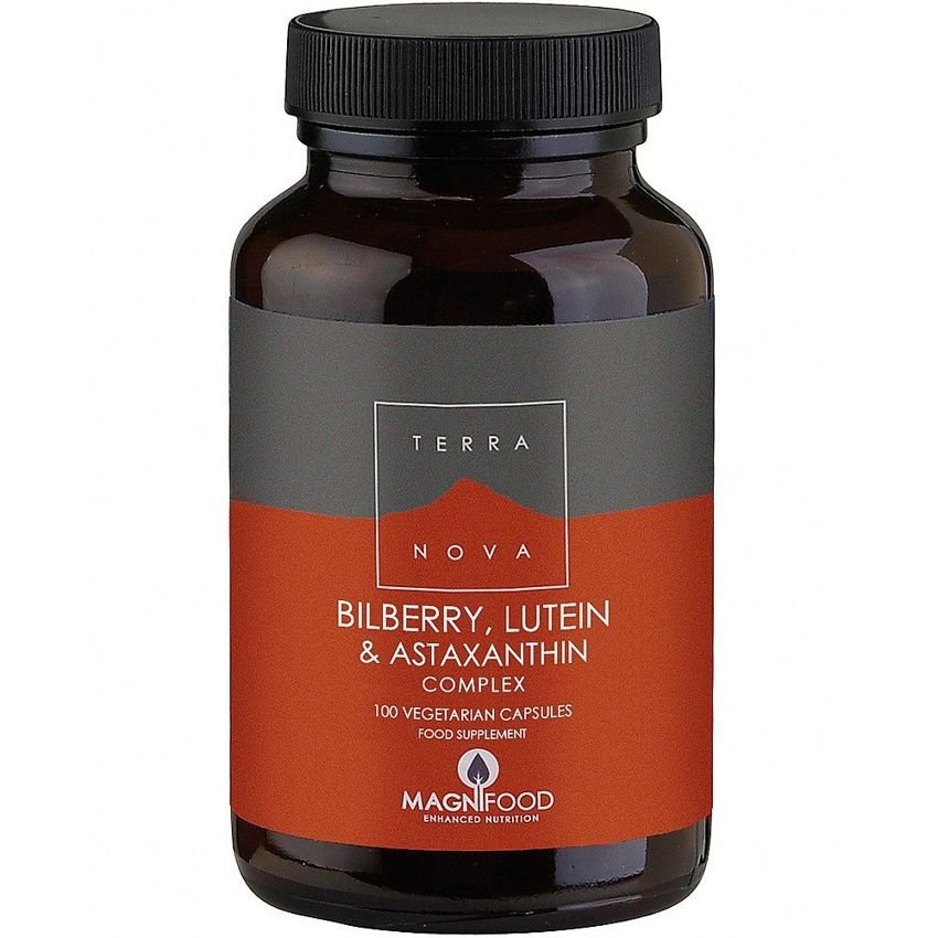 Mirtilo, Luteína y Astaxantina Complex · TerraNova · 100 cápsulas