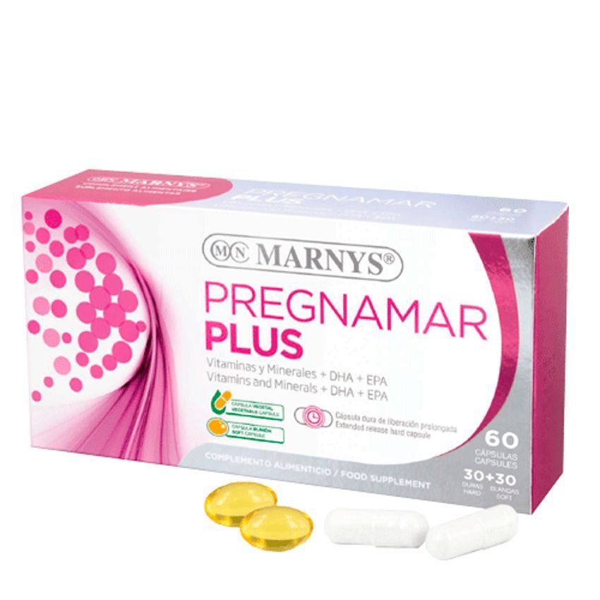 Pregnamar Plus · Marnys · 30 perlas + 30 cápsulas