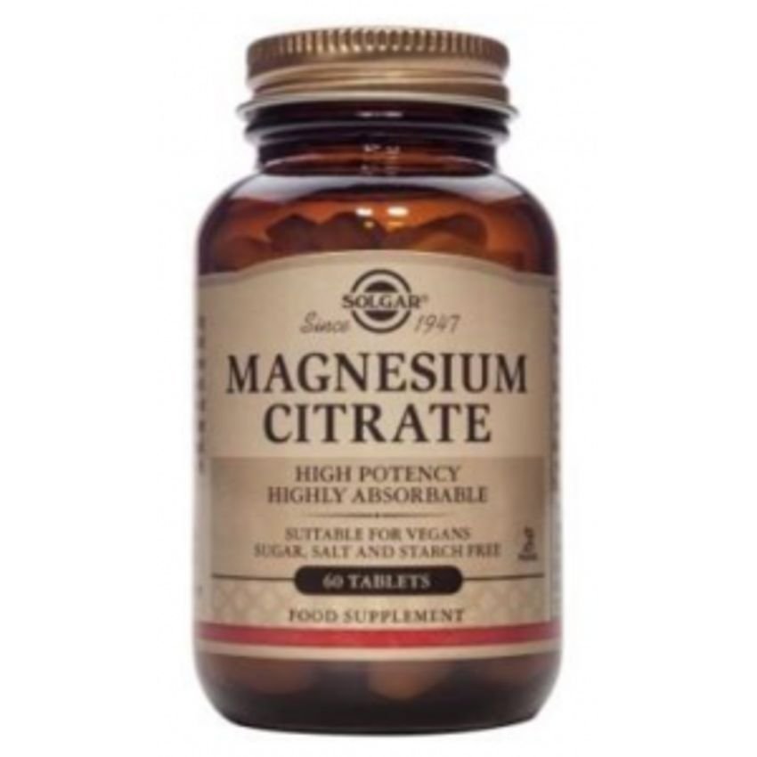Citrato de Magnesio · Solgar · 60 comprimidos