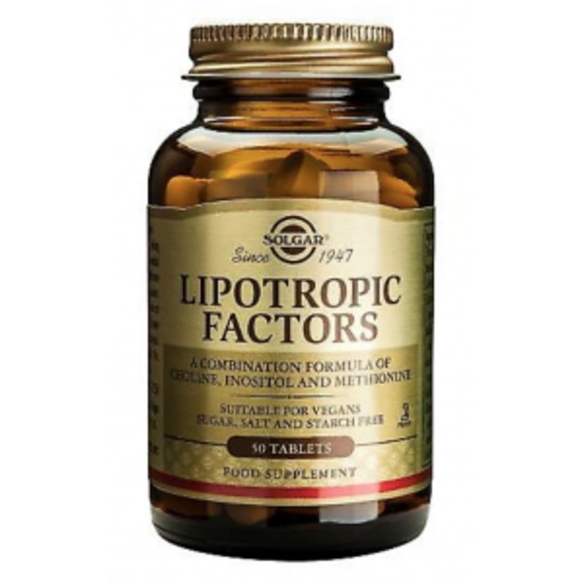 Factores Lipotropicos · Solgar · 50 comprimidos