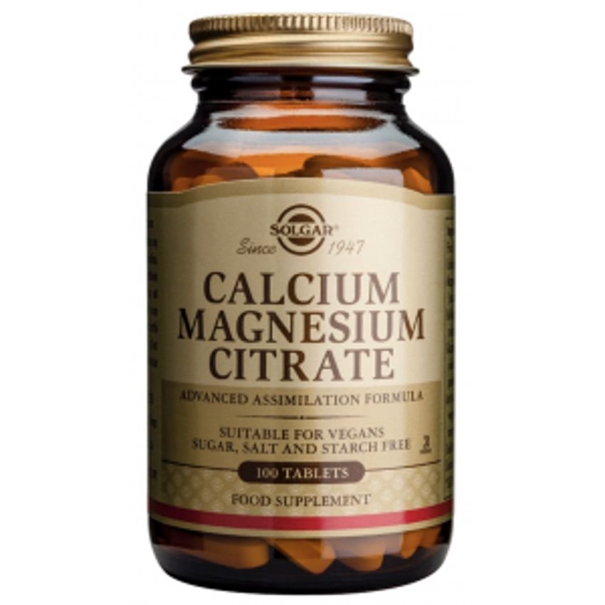 Calcio Magnesio Citrato · Solgar · 100 comprimidos