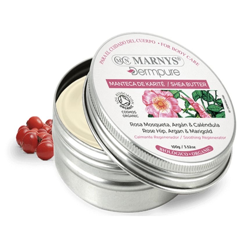 Manteca de Karite con Rosa Mosqueta, Argán y Caléndula BIO · Marnys · 100 gramos