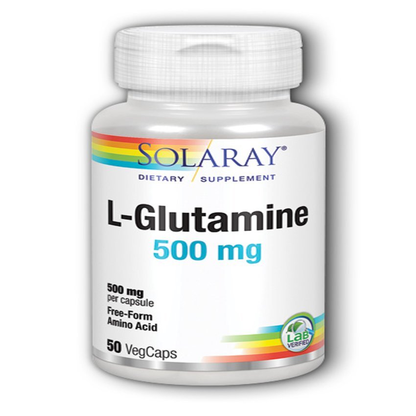 L-Glutamine 500 mg · Solaray · 50 cápsulas