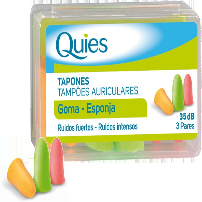 Tapones de Espuma - Colores · Quies · 6 unidades