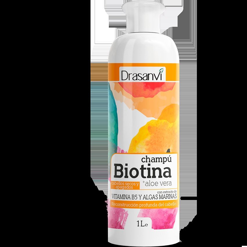 Champú Biotina y Aloe Vera - Cabellos Secos y Apagados · Drasanvi · 1 litro