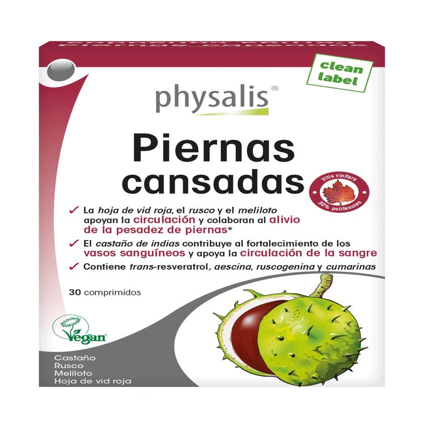 Piernas Cansadas · Physalis · 30 comprimidos