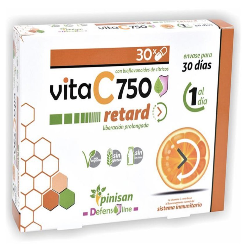 Vitamina C 750 Retard · Pinisan · 30 cápsulas