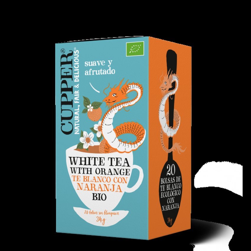 Té Blanco con Naranja BIO · Cupper · 20 filtros