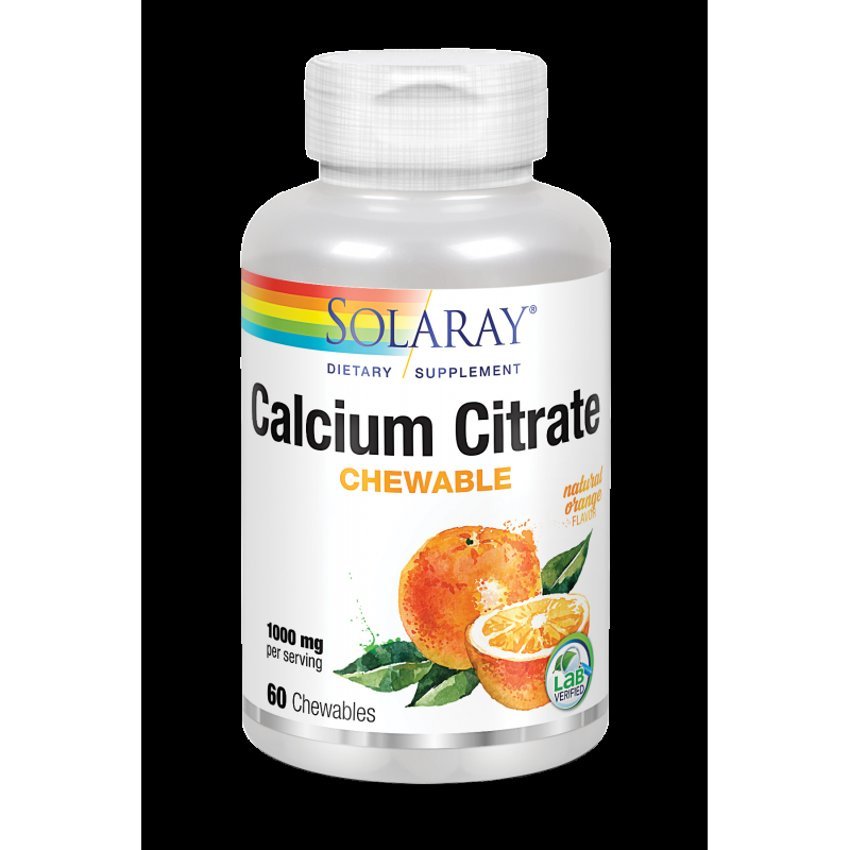Calcio Citrato Masticable · Solaray · 60 comprimidos