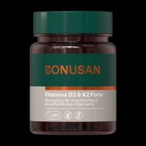 Vitamina D3 & K2 Forte · Bonusan · 60 perlas