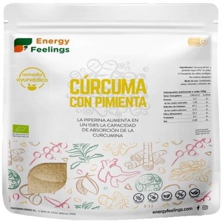 Cúrcuma con Pimienta en Polvo · Energy Feelings · 1 kg