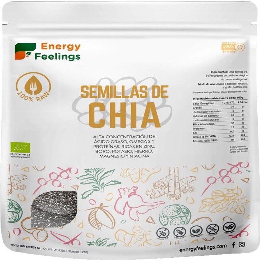 Semillas de Chía Eco · Energy Feelings · 1 kg