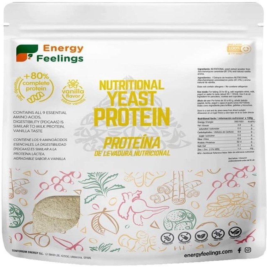 Proteína De Levadura Nutricional 77% - Sabor Vainilla · Energy Feelings · 1 kg