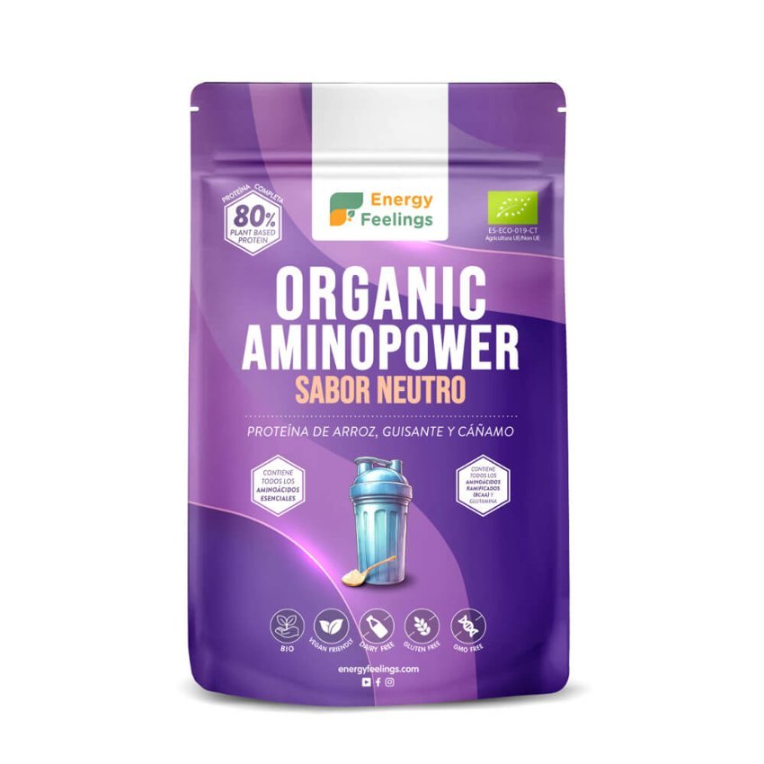 Organic AminoPower Eco 80% - Sabor Neutro · Energy Feelings · 500 gramos