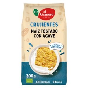 Copos de Maíz Tostado con Agave · El Granero Integral · 300 gramos