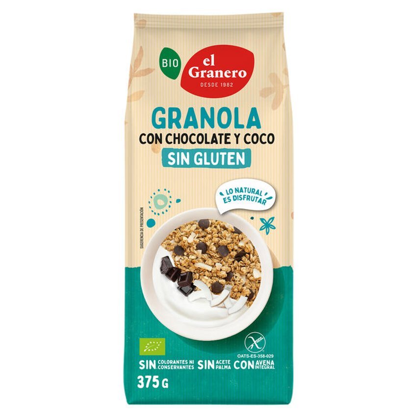 Granola con Chocolate y Coco · El Granero Integral · 350 gramos