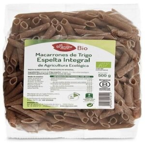 Macarrones de Trigo Espelta Integral · El Granero Integral · 500 gramos