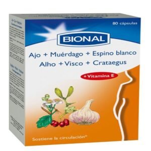 Ajo + Muérdago + Espino Blanco · Bional · 80 cápsulas