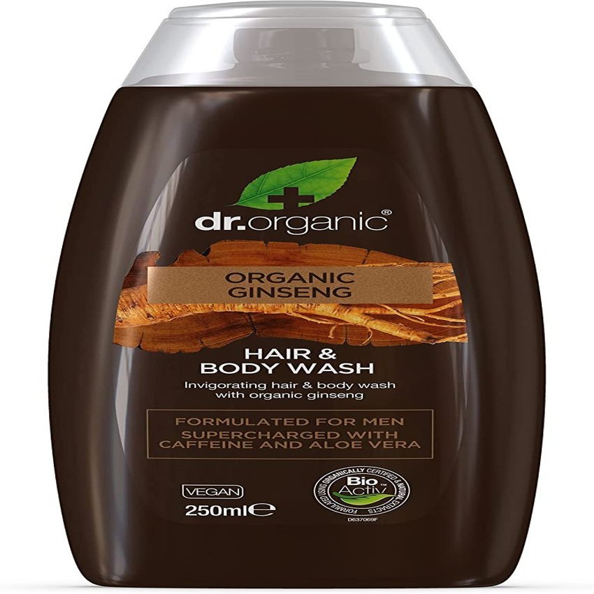Gel de Ducha Cuerpo y Cabello de Ginseng Orgánico · Dr. Organic · 250 ml