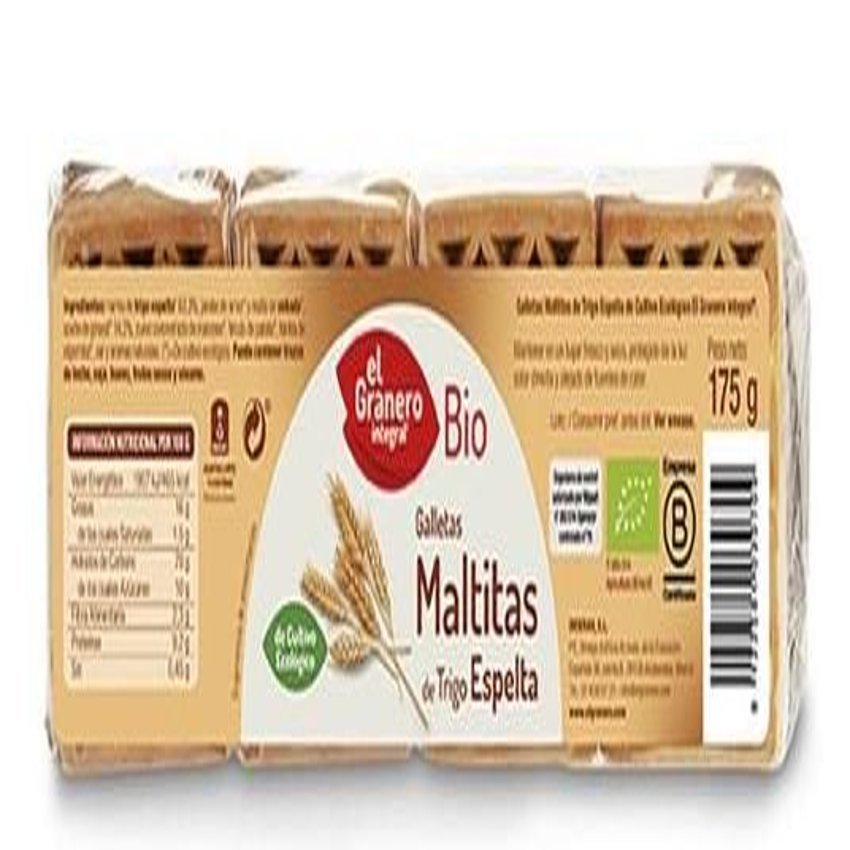 Galletas Maltitas de Trigo Espelta · El Granero Integral · 175 gramos