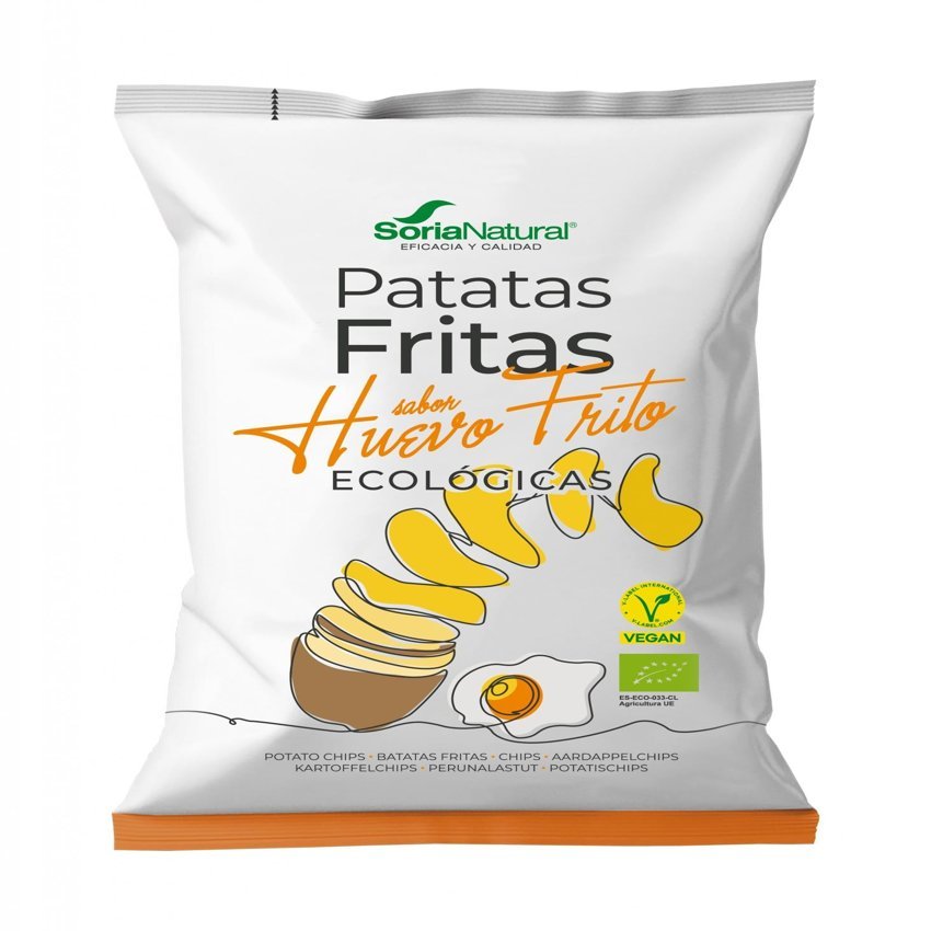 Patatas Fritas Sabor Huevo Frito · Soria Natural · 100 gramos