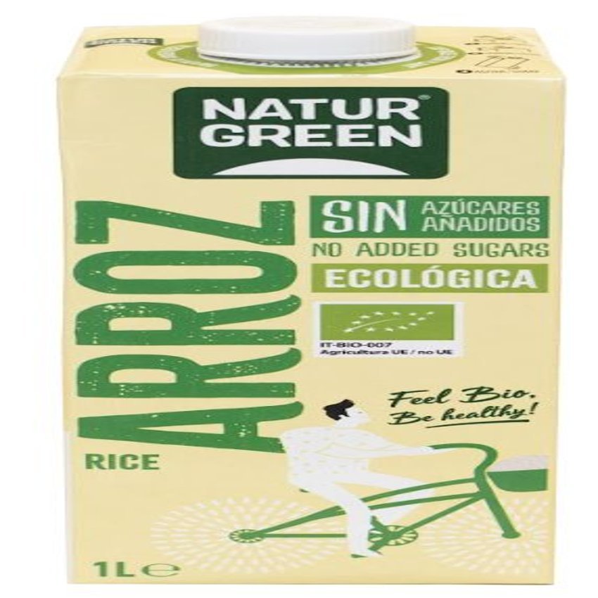 Bebida de Arroz Sin Azúcares Añadidos Bio · Naturgreen · 1 litro
