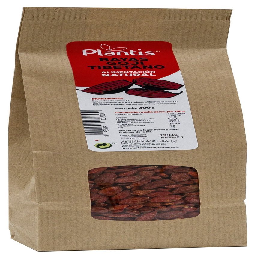 Bayas de Goji Tibetano · Plantis · 300 gramos