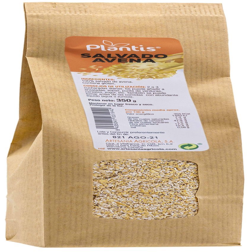 Salvado de Avena · Plantis · 350 gramos