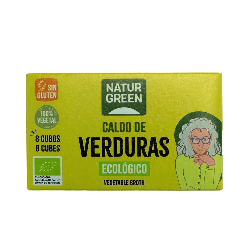 Cubitos de Caldo Verduras Bio · Naturgreen · 8 cubitos