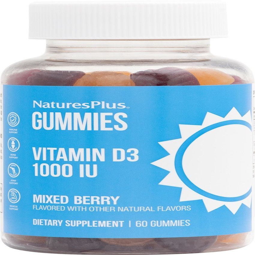 Gummies Vitamina D3 1000 UI · Nature's Plus · 60 gominolas