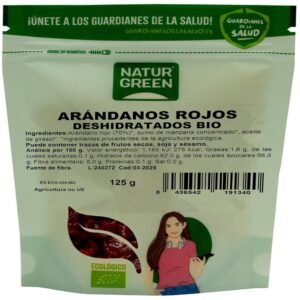 Arándanos Rojos Deshidratados Bio · Naturgreen · 125 gramos