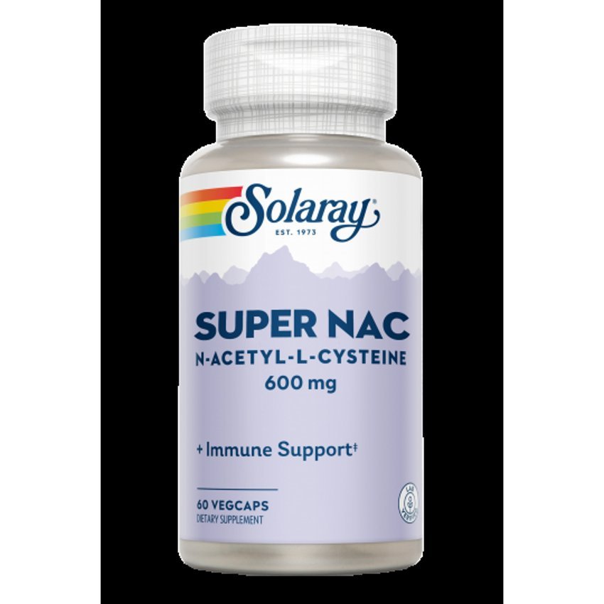 Super NAC (N-Acetyl-L-Cysteine) 600 mg · Solaray · 60 cápsulas