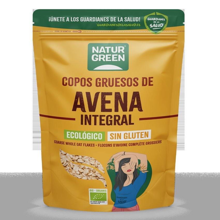 Copos de Avena Gruesos Sin Gluten Bio · Naturgreen · 1 kg