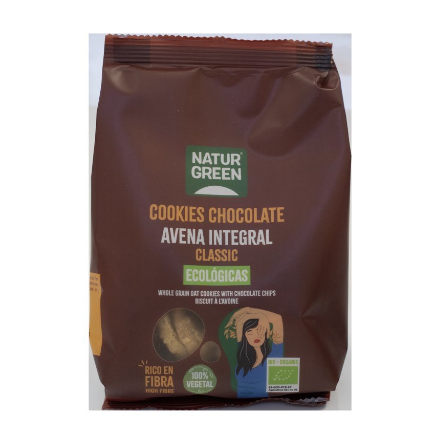 Cookies de Avena Integral Bio · Naturgreen · 140 gramos