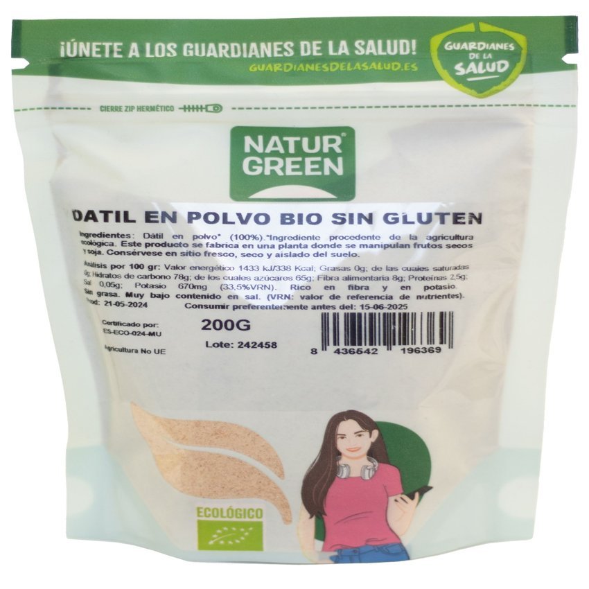 Dátil en Polvo · Naturgreen · 200 gramos [Caducidad 04/2026]