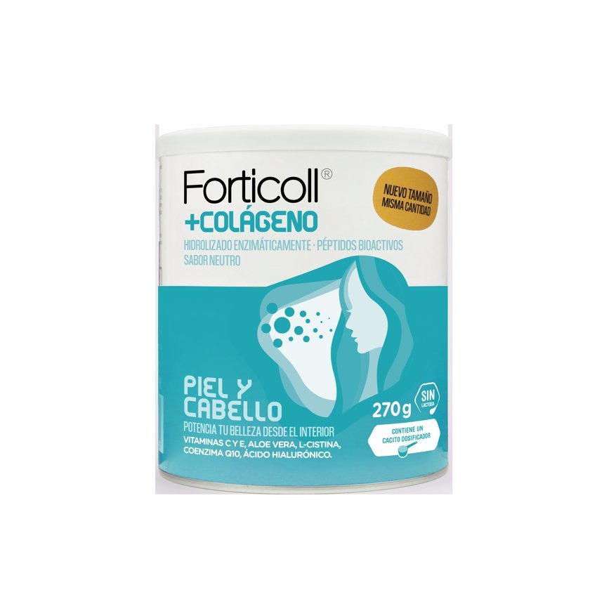 '+Colágeno Piel y Cabello · Forticoll · 270 gramos
