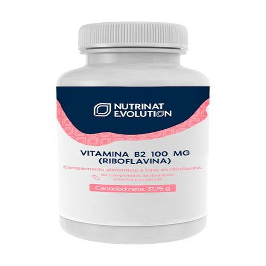 Vitamina B2 100 mg (Riboflavina) · Nutrinat Evolution · 60 comprimidos