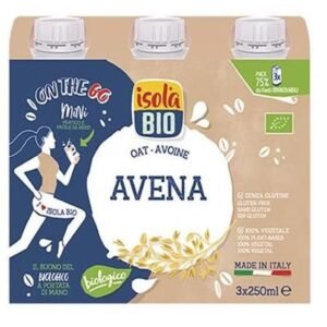 Pack Bebida de Avena 0% Azúcar Mini · Isola Bio · 3x250 ml