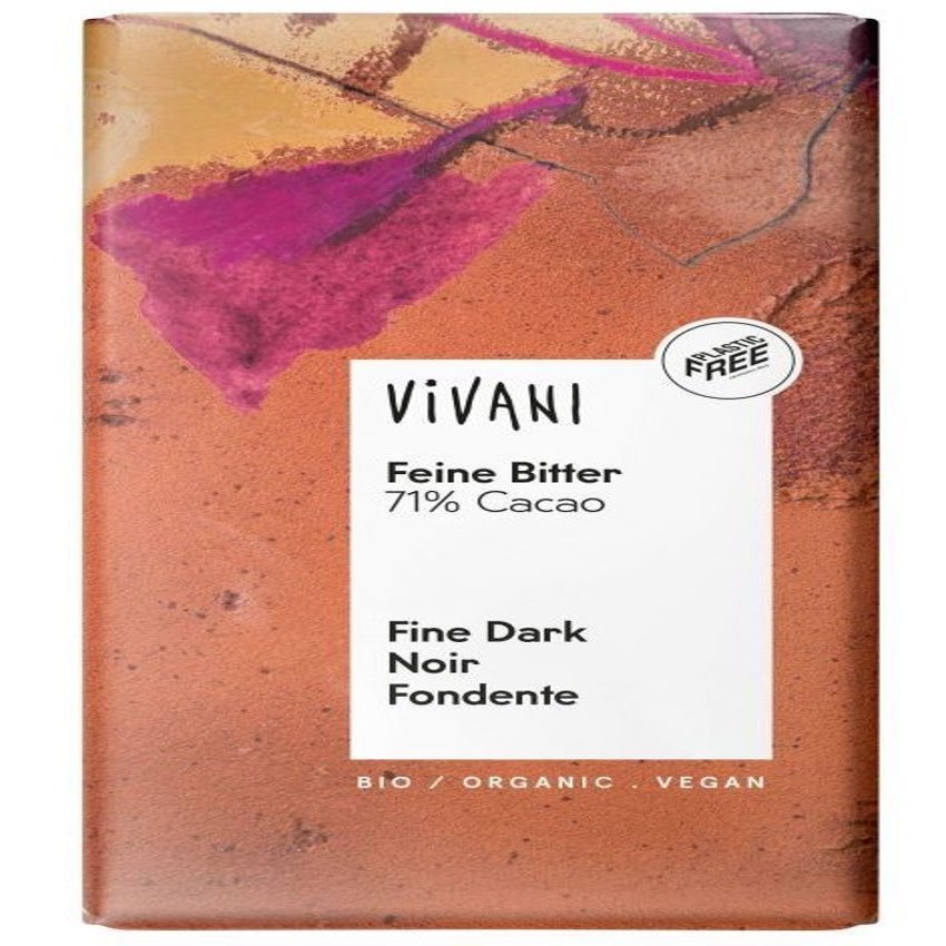 Chocolate Negro 71% Cacao · Vivani · 80 gramos