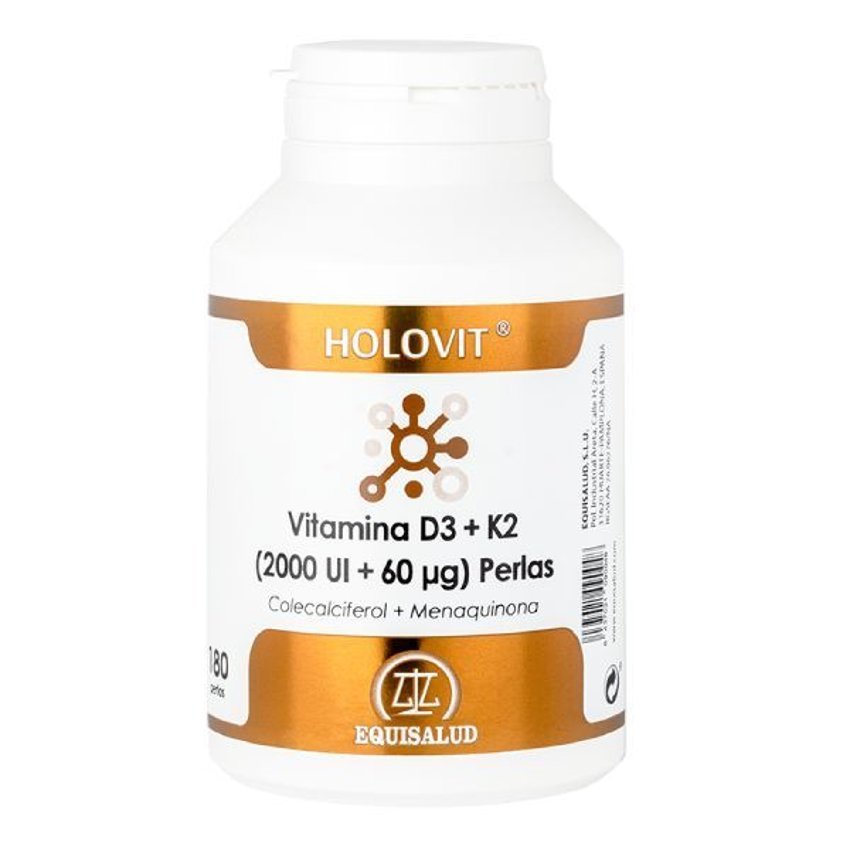 Holovit Vitamina D3 + K2 · Equisalud · 180 perlas