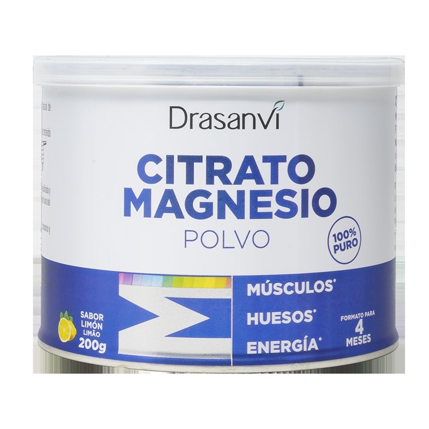 Mineral Citrato Magnesio en Polvo Sabor Limón · Drasanvi · 200 gramos