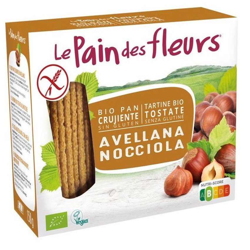 Tostadas Crujientes Ecológicas de Avellana · Le Pain des Fleurs · 150 gramos