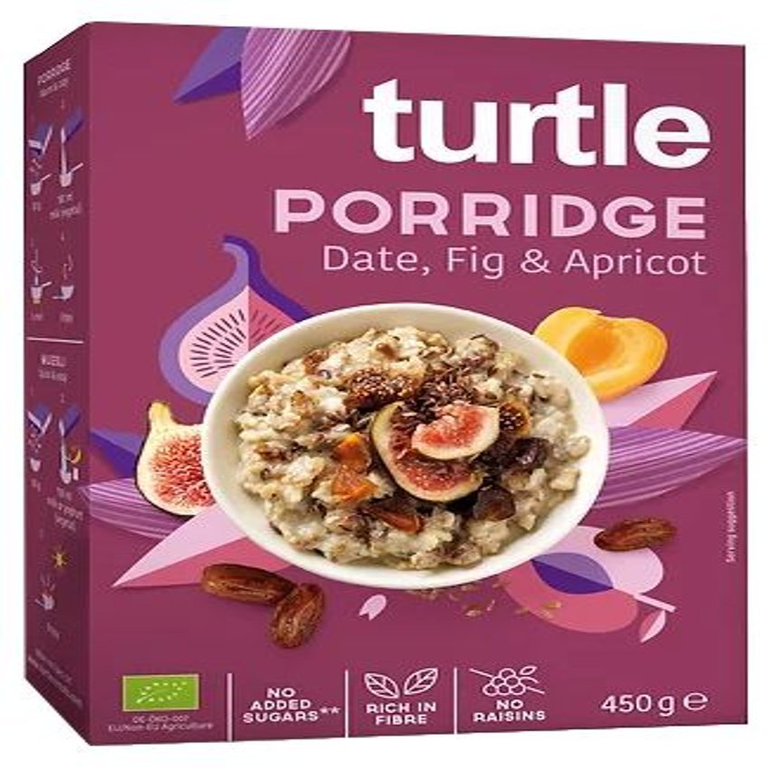 Porridge de Avena y Muesli con Dátil, Higos y Albaricoque · Turtle · 450 gramos