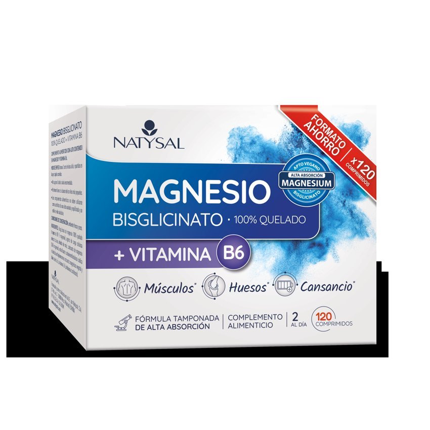 Magnesio Bisglicinato + B6 · Natysal · 120 comprimidos