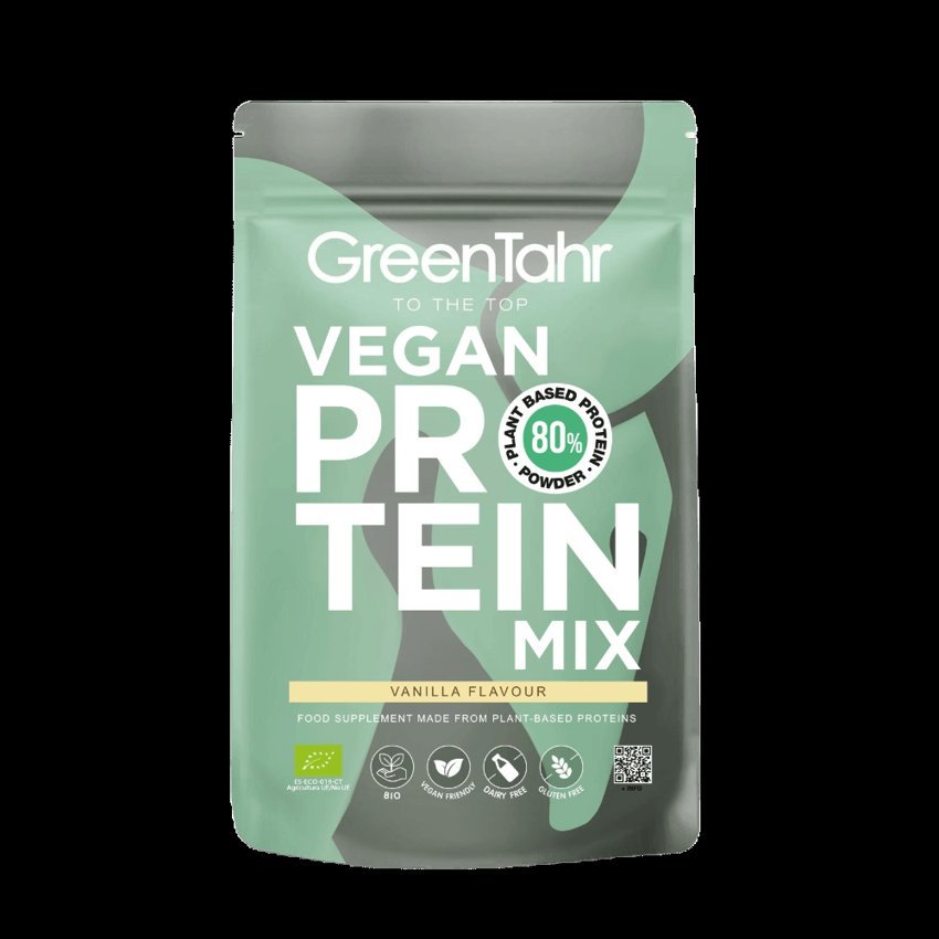 Proteína Vegana Mix Eco 80% Vainilla · Green Tahr · 750 gramos